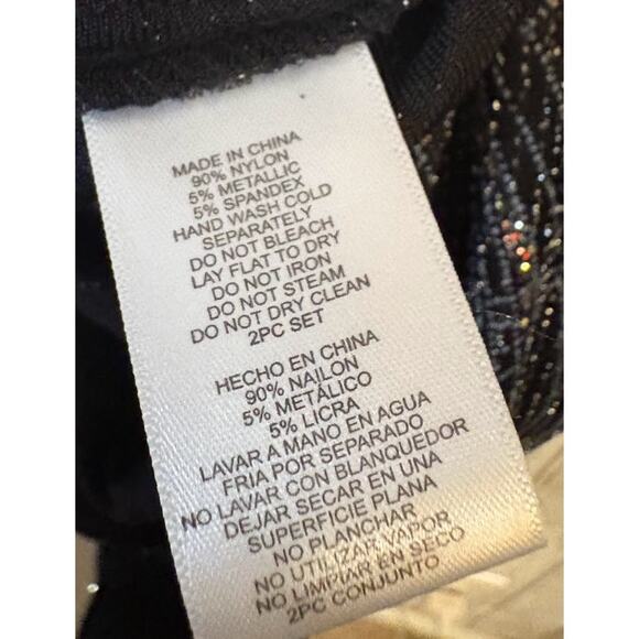 Alex Evenings Black Silver 3/4 Sleeve Sparkly Cocktail Twin Set Plus Size 2X NWT - Picture 10 of 10